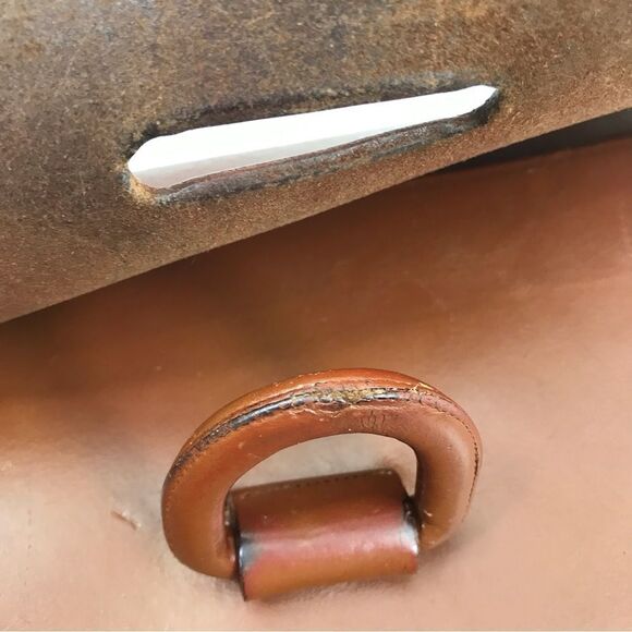 Benitez San Carlos Handmade Brown Leather Satchel Shoulder Bag - Picture 11 of 13